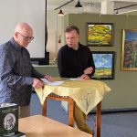 Autor Steffen Scholtz und Verleger Christian Wobst bei der Lesung in Pobershau.